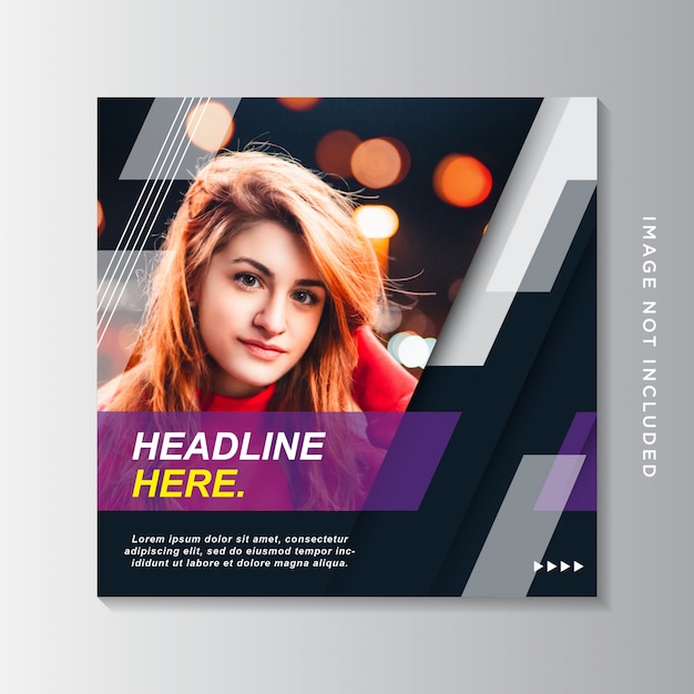 Vector modern social media banner template