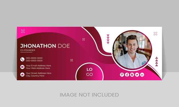 Modern social media cover or email signature template