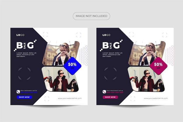 Vector modern social media design template