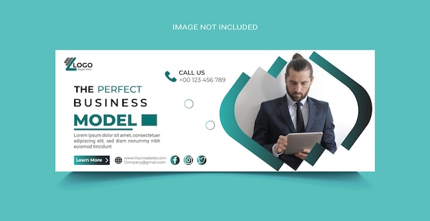 Modern social media facebook cover template