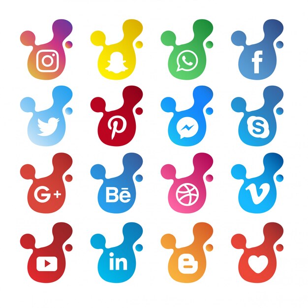 Vector modern social media icon