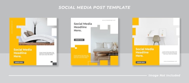 Modern social media instagram feed post banner bundle