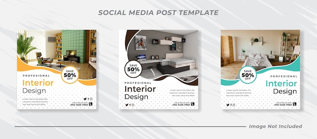 Modern social media instagram feed post banner bundle