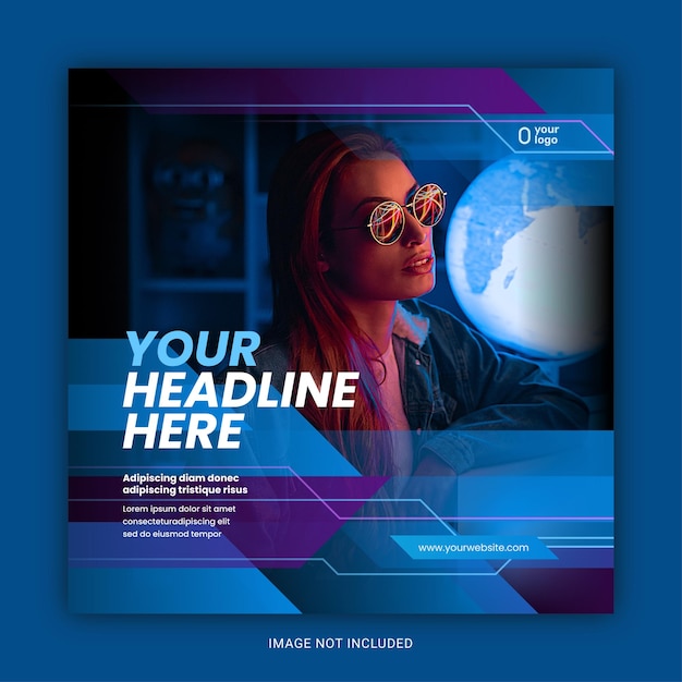 modern social media and instagram post template