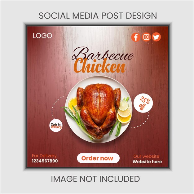 Vector modern social media post design template