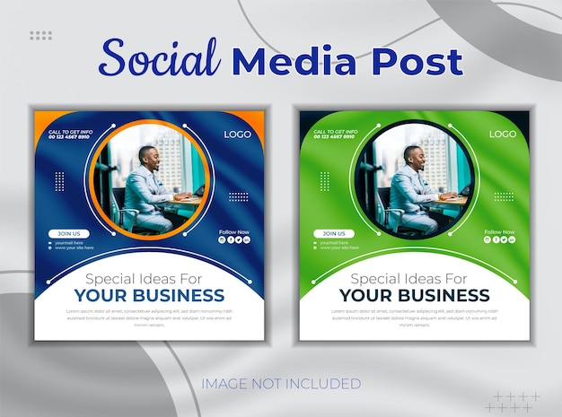 Vector modern social media post design