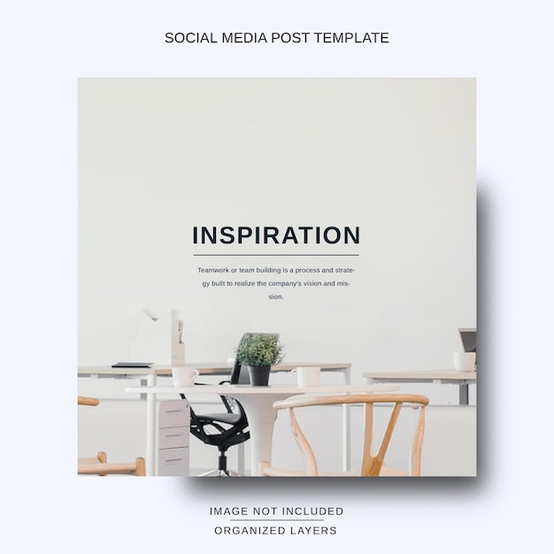 Modern social media post template for business