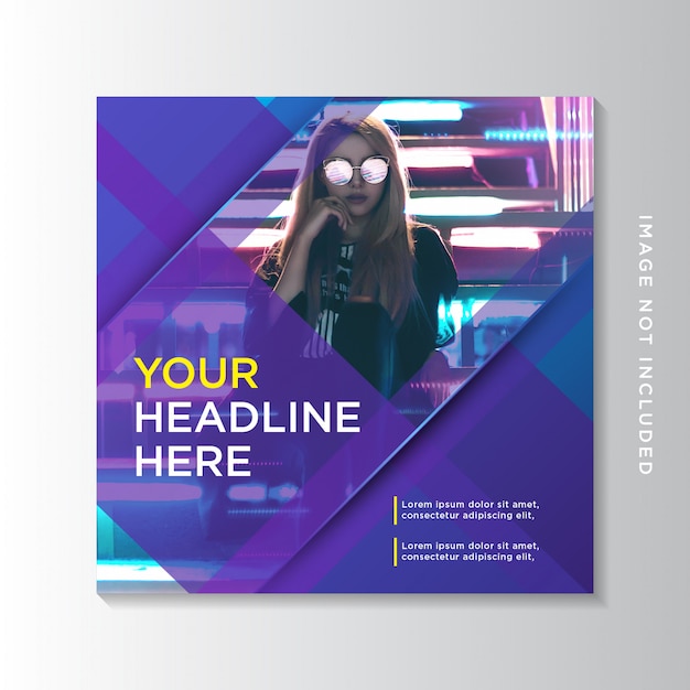 modern social media post template