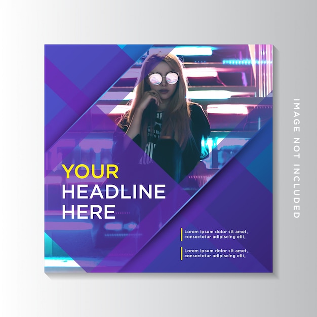 Vector modern social media post template