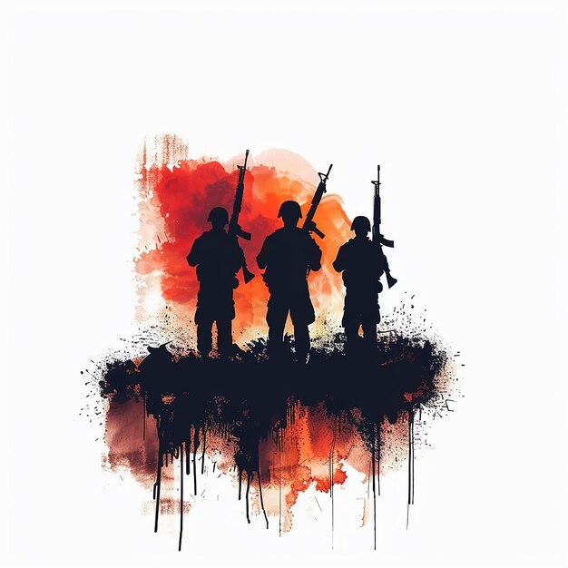 Vector modern soldiers