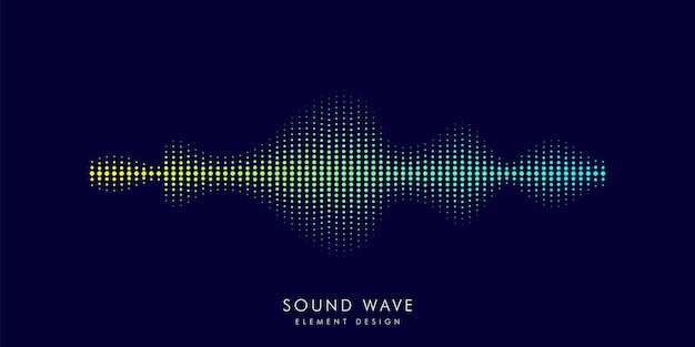 Modern sound wave equalizer Vector illustration on dark background EPS 10