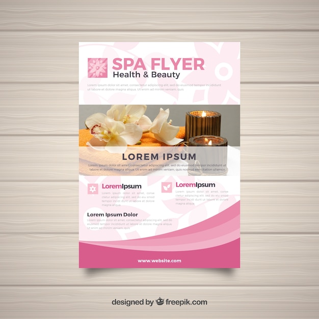 Vector modern spa flyer template