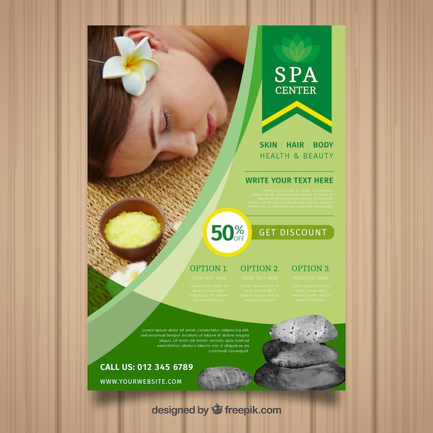 Vector modern spa sjabloon folder