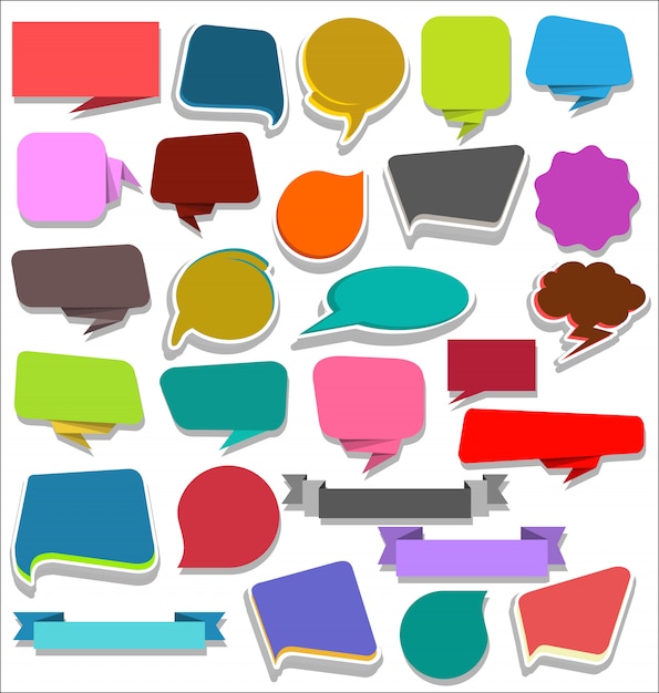 Modern speech bubbles