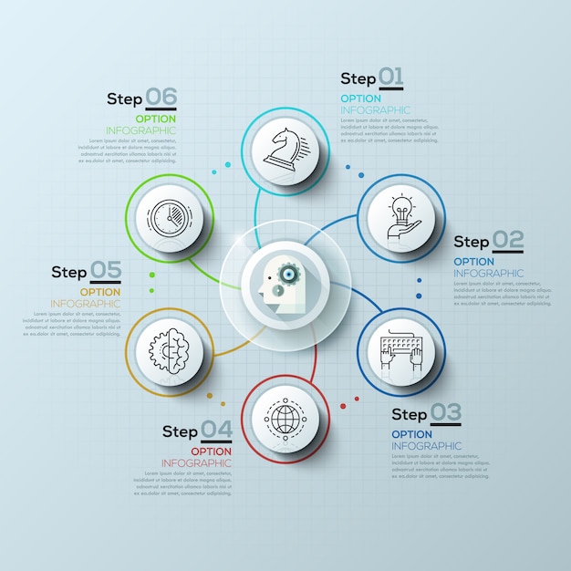 Modern spiral infographics options