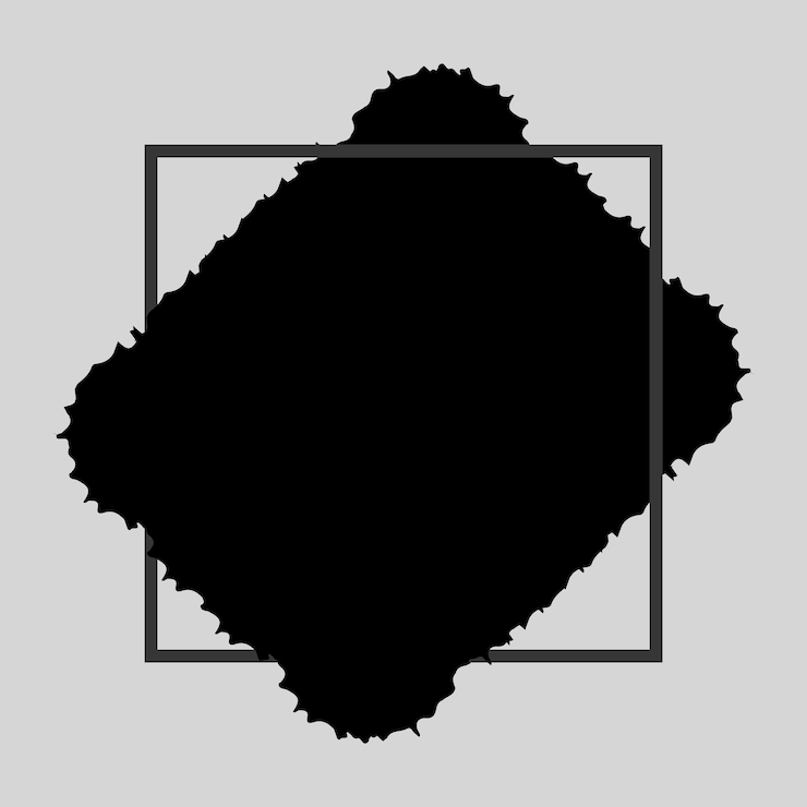 Vector modern splash frame grunge brush stroke background