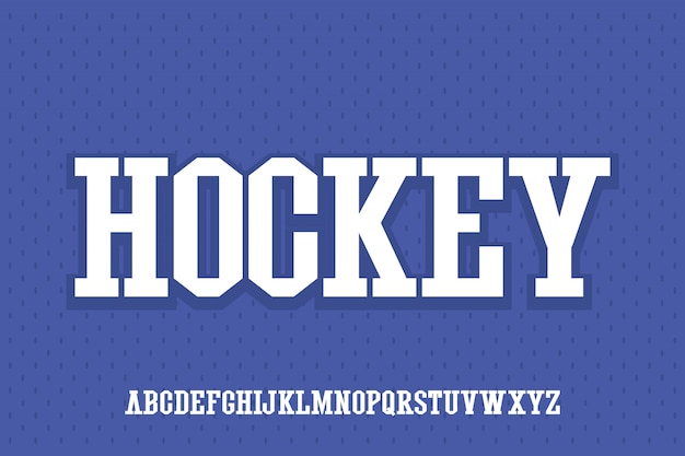 Modern sport alphabet font