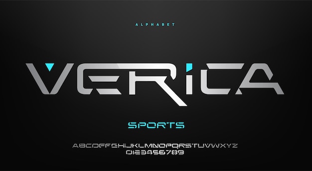 modern sport alphabet fonts abstract typography technology electronic sport music future