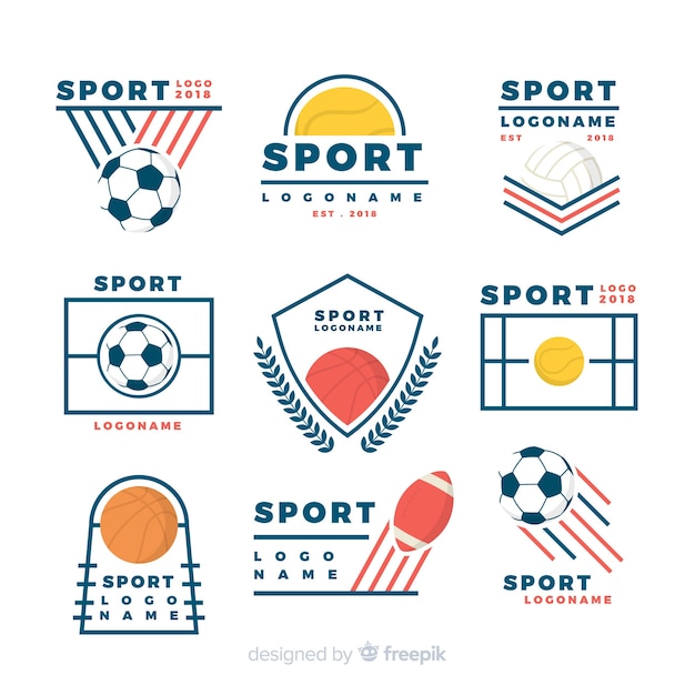 Modern sport logo collection