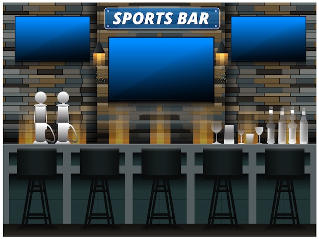 Modern Sports Bar Background 