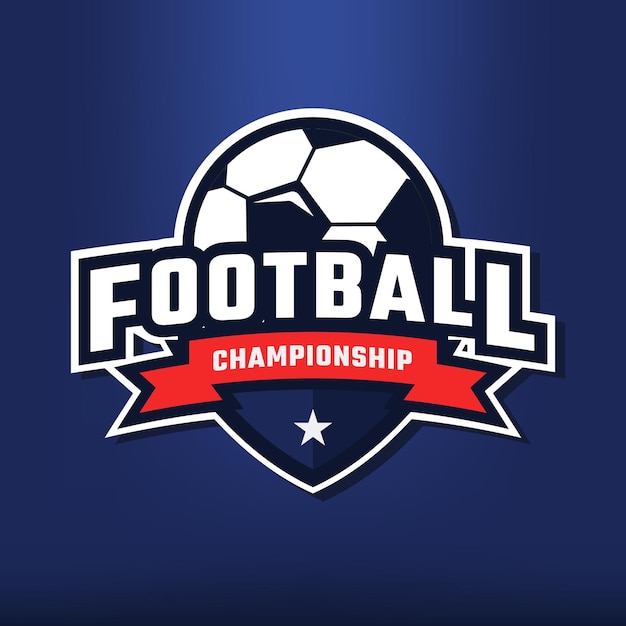 Современный спортивный дизайн логотипа для профессиональной команды на темно-синем фоне