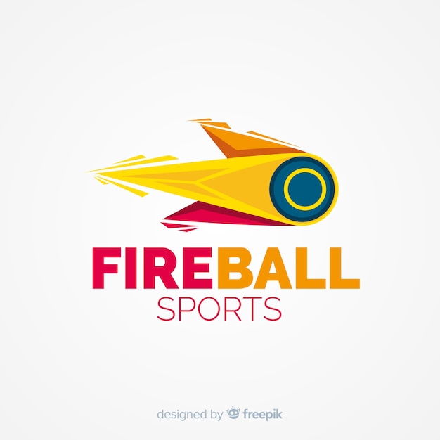 Vector modern sports logo template with flat design