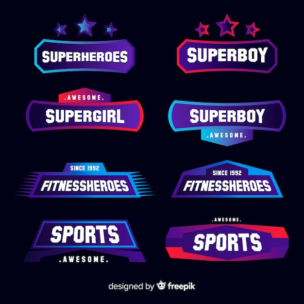 Modern sports logotype collection