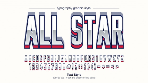 Vector modern sports typography