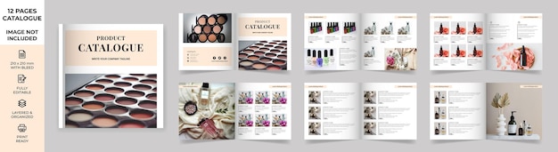 Modern Square Cosmetics Products Catalogue Design Beauty Product Catalogue Design Product Catalogue