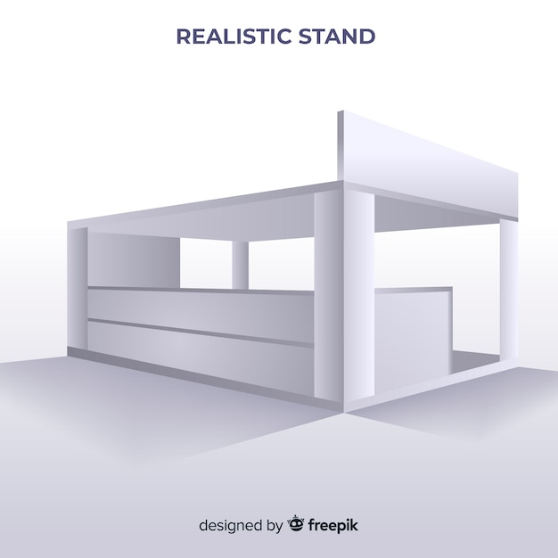 Vector modern stand with realistic design