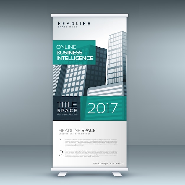modern standee rollup banner design sjabloon