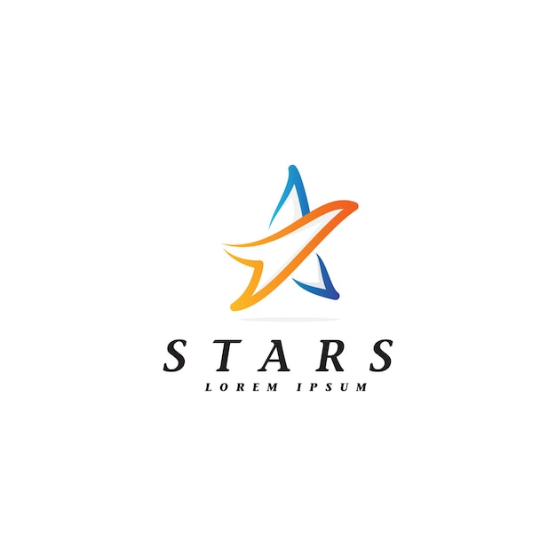 Modern star logo design simple conceptual star logo modern vector template