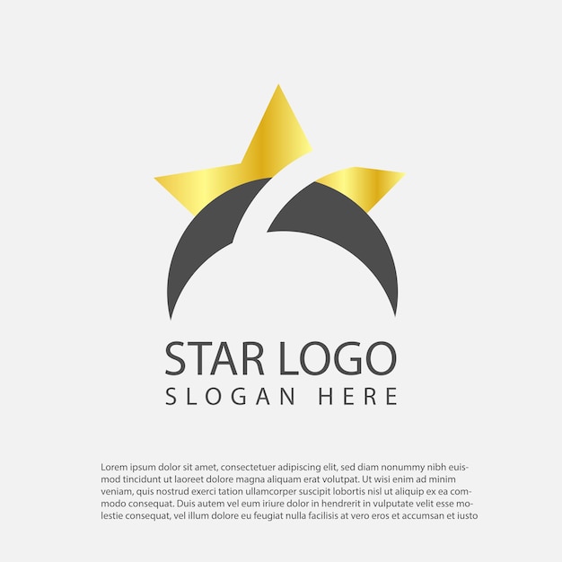 modern star shape company logotype