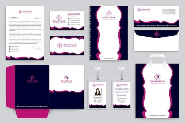 Modern stationery design template