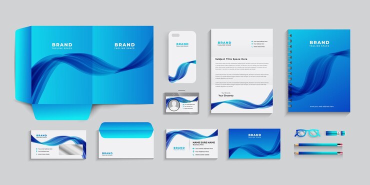 Modern stationery set
