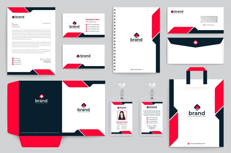 Vector modern stationery template