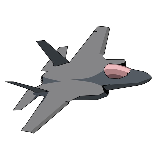Modern stealth jet fighter illustration vector design