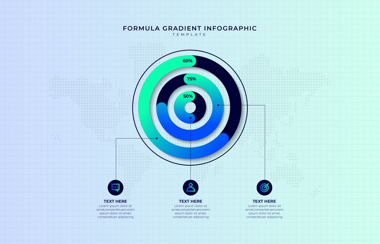 Vector modern step gradient infographic template