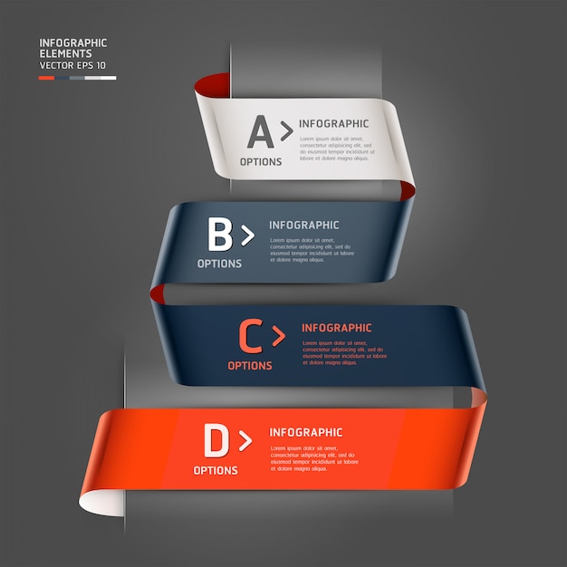 Modern step up options ribbon style can be used for workflow layout, diagram, number options, step up options, web design, infographics template.