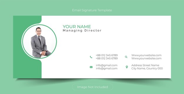 Modern style business mail signature card template