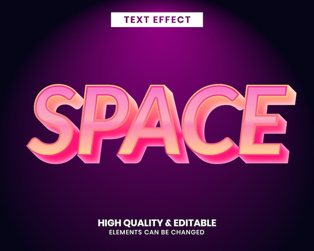 modern style editable text effect with vibrant color