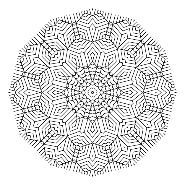 Arte mandala in stile moderno mandala design unico per libri da colorare sfondo per biglietti d'invito