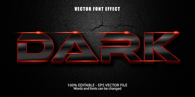 Modern style text effect dark