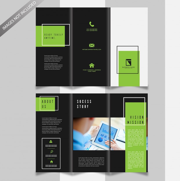 Modern style trifold template