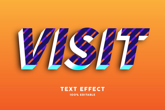 Modern style with purple orange stripeline text effect