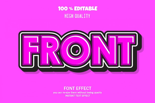 Modern styled 3D font effect