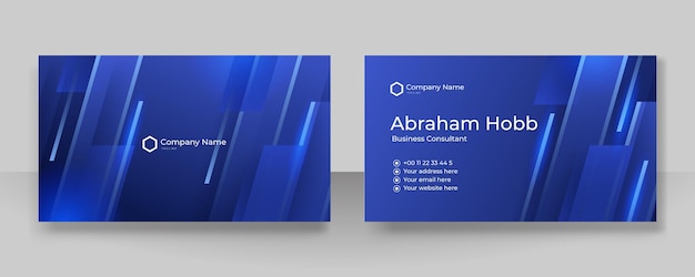 Modern stylish blue business card vector design creative and clean business card template luxury elegant business card background in corporate style vector illustration