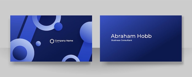 Modern stylish blue business card vector design Creative and clean business card template Luxury elegant business card background in corporate style Vector illustration