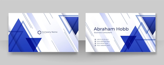 Modern stylish blue business card vector design creative and clean business card template luxury elegant business card background in corporate style vector illustration