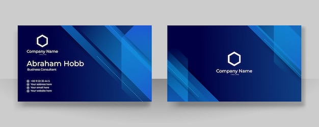 Vector modern stylish blue business card vector design creative and clean business card template luxury elegant business card background in corporate style vector illustration